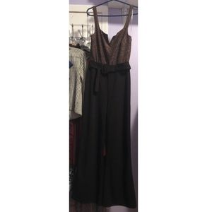 Sparkly Top/Black Pants Jumpsuit - Charlotte Russe